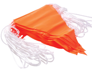 BUNTING FLAG ORANGE DAY USE ONLY - 100M